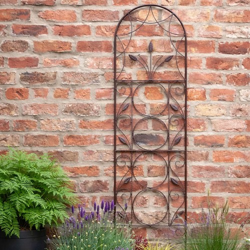 Metal garden leaf trellis - metal,