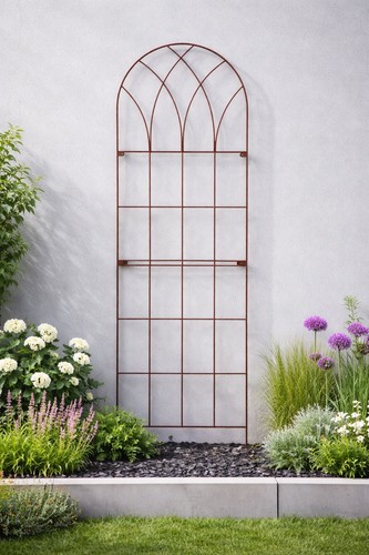 Metal garden trellis wall - metal,