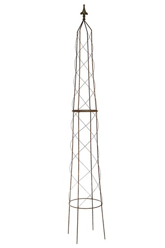 Metal rust garden obelisk - metal,