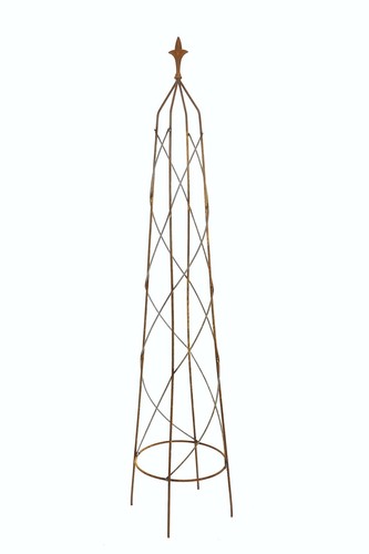 Natural rust garden obelisks - rust,