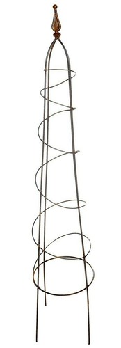 Spiral natural rust obelisk - rust,