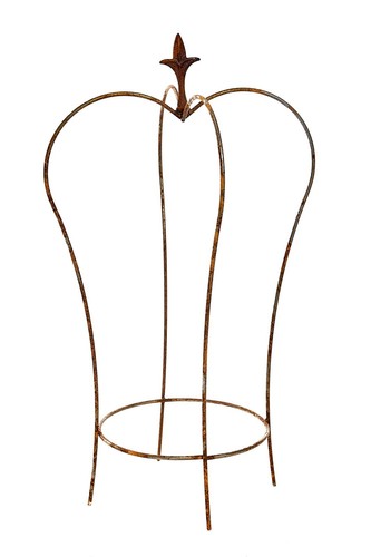 Metal garden plant pot - garden,
